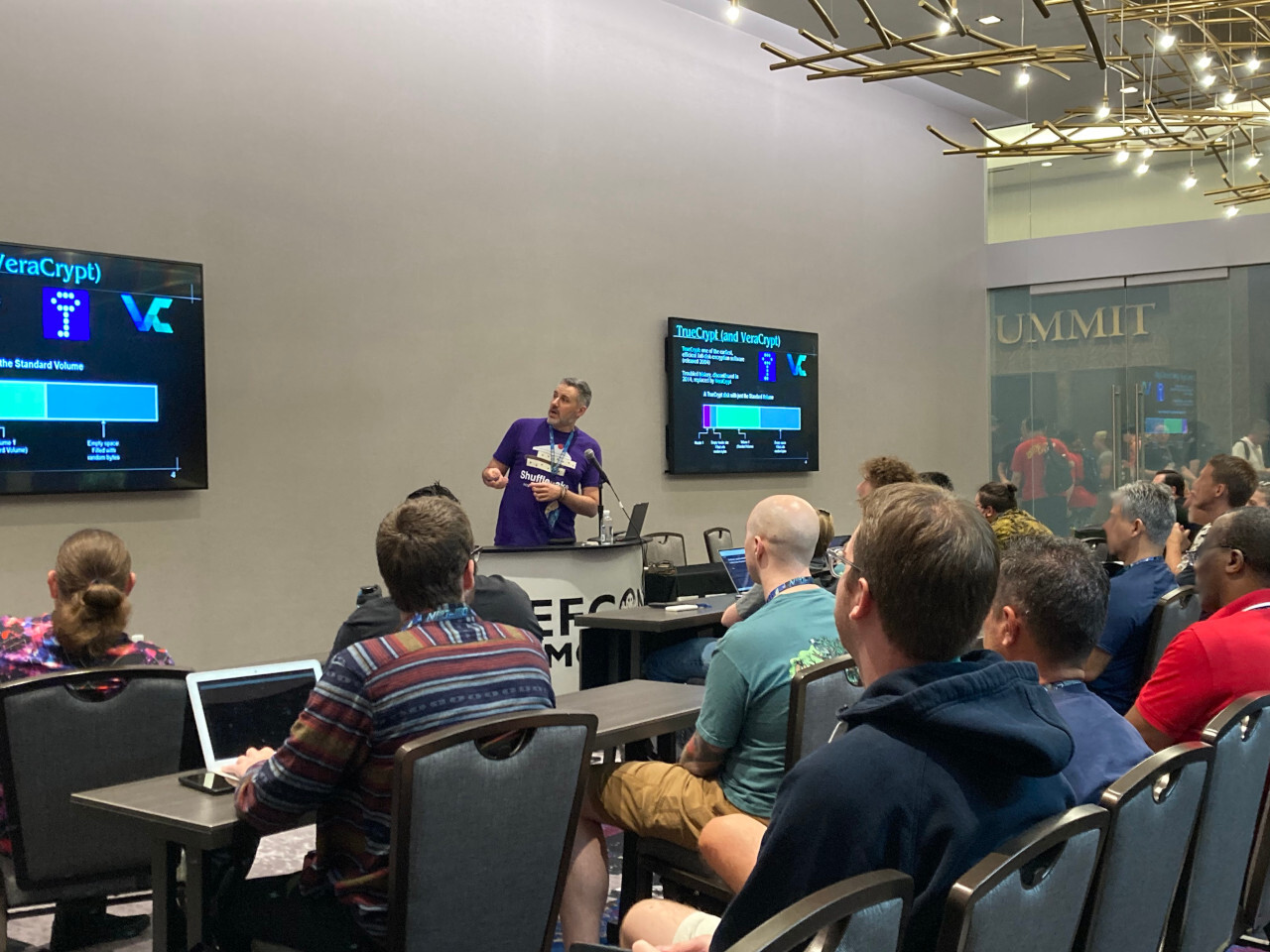 Tomgag giving a talk at DEF CON Demo Labs 2023